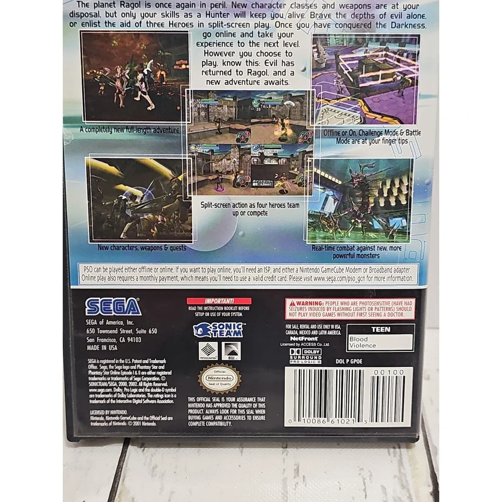 Phantasy Star Online: Episode I & II (Nintendo GameCube, 2002)